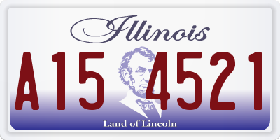 IL license plate A154521