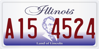 IL license plate A154524