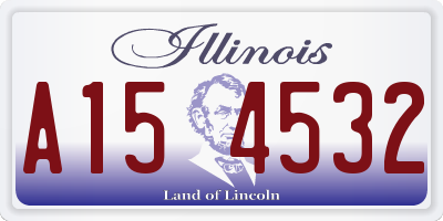 IL license plate A154532