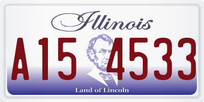 IL license plate A154533