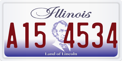 IL license plate A154534
