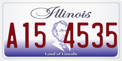 IL license plate A154535