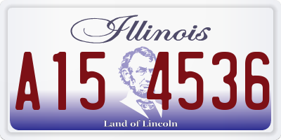 IL license plate A154536