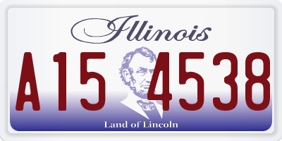 IL license plate A154538