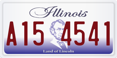 IL license plate A154541