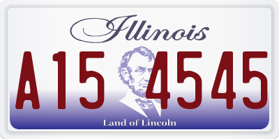 IL license plate A154545