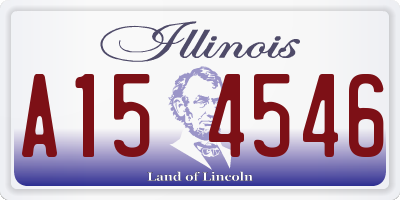 IL license plate A154546