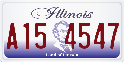IL license plate A154547
