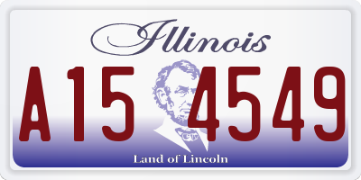 IL license plate A154549