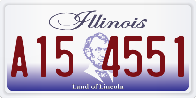 IL license plate A154551