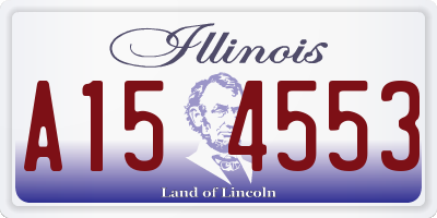 IL license plate A154553