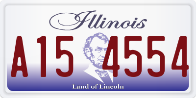 IL license plate A154554