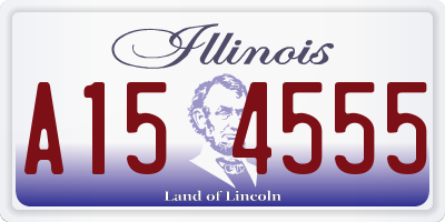 IL license plate A154555