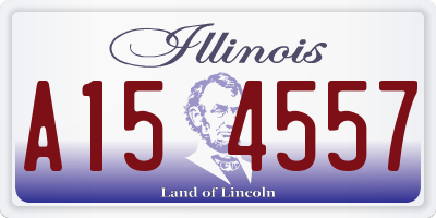 IL license plate A154557