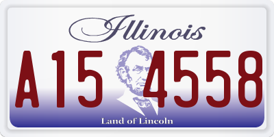 IL license plate A154558