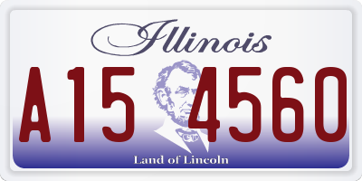IL license plate A154560