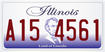 IL license plate A154561