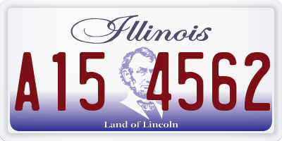 IL license plate A154562