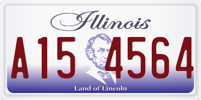 IL license plate A154564