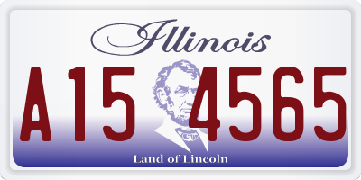 IL license plate A154565