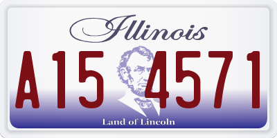 IL license plate A154571