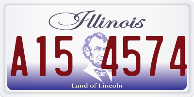 IL license plate A154574