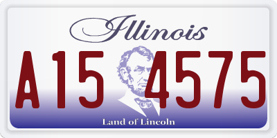 IL license plate A154575