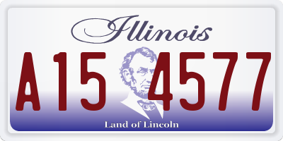 IL license plate A154577
