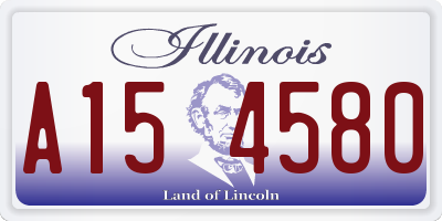 IL license plate A154580