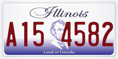 IL license plate A154582