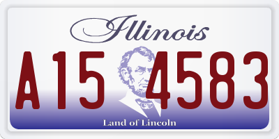 IL license plate A154583