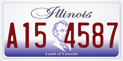 IL license plate A154587