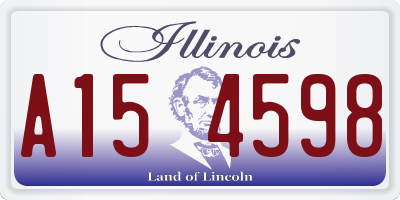 IL license plate A154598