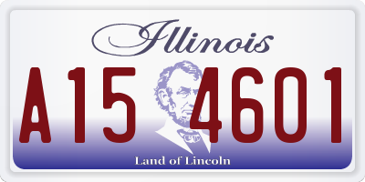 IL license plate A154601