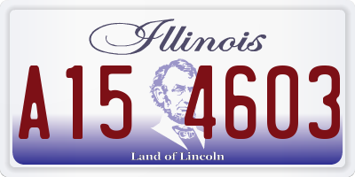 IL license plate A154603