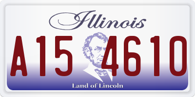 IL license plate A154610