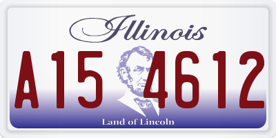 IL license plate A154612