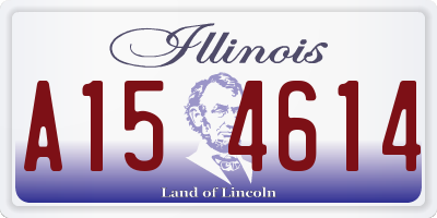 IL license plate A154614