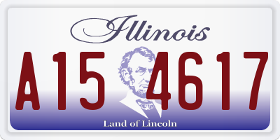 IL license plate A154617