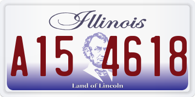 IL license plate A154618