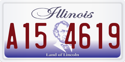 IL license plate A154619