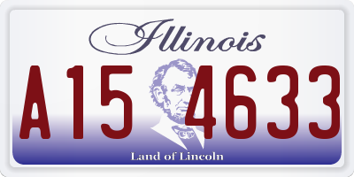 IL license plate A154633