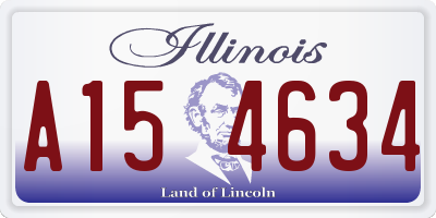 IL license plate A154634