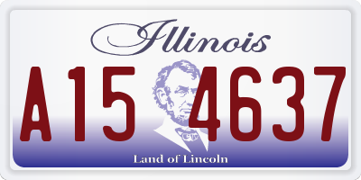 IL license plate A154637