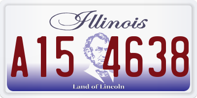 IL license plate A154638
