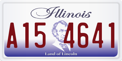 IL license plate A154641