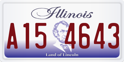 IL license plate A154643