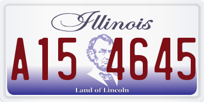 IL license plate A154645