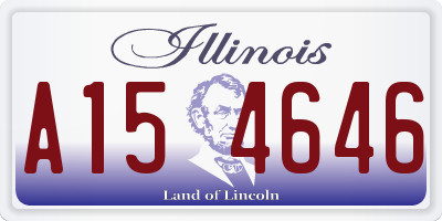 IL license plate A154646