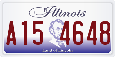 IL license plate A154648